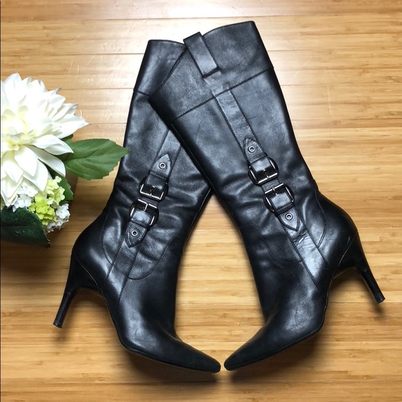 Via Spiga Shoes - VIA SPIGA LYRA Black Leather Boots size  7.5